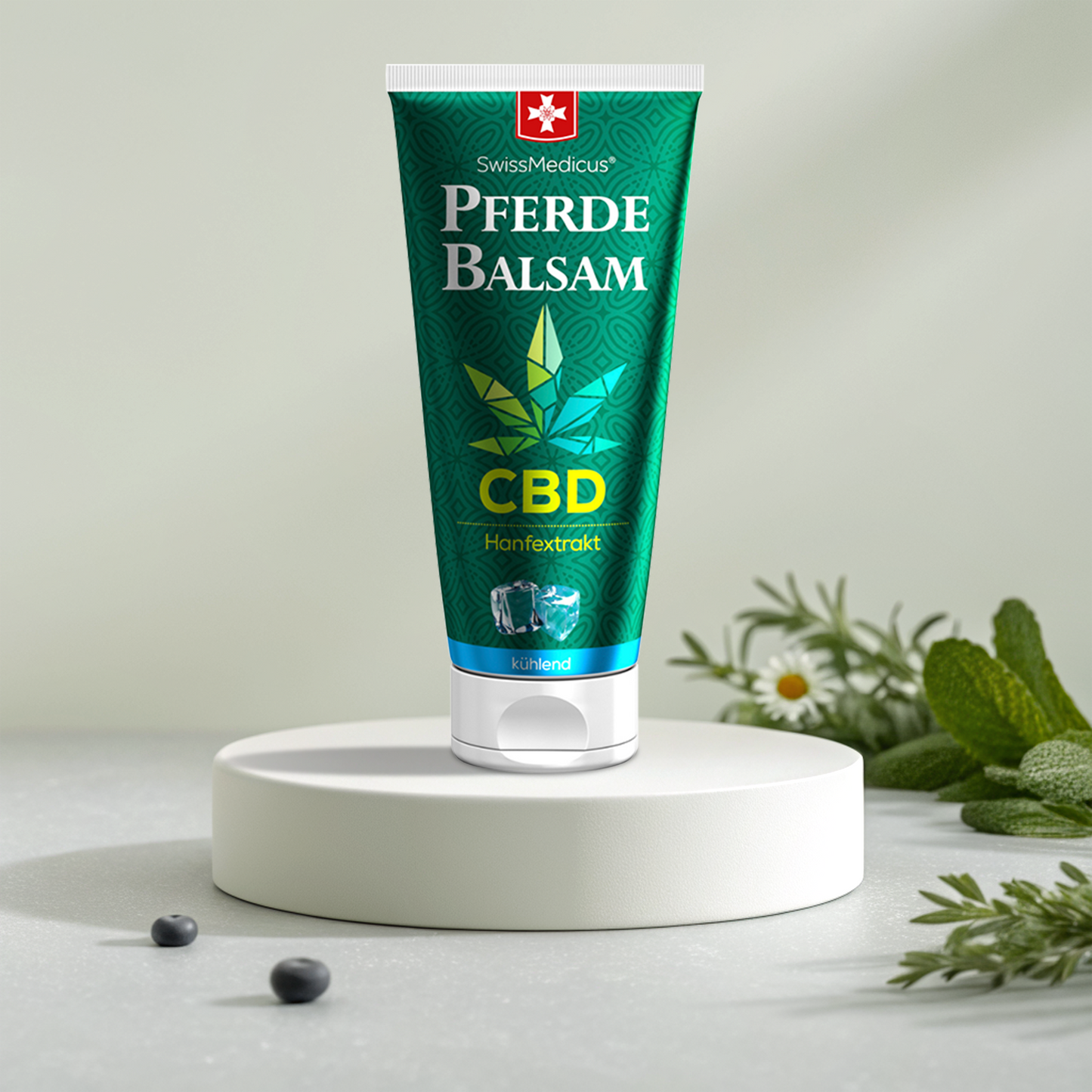Hestebalsam med CBD-kølemiddel