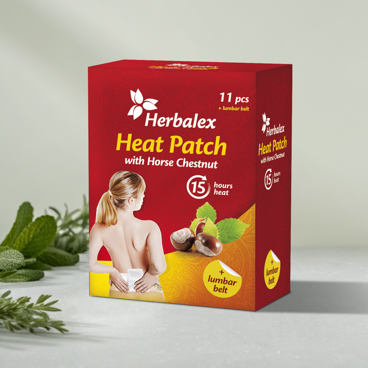 Varmende plastre med hestekastanje